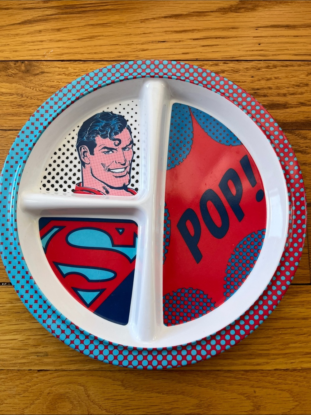 Target Superman Melamine Divided Party Plate - Red & Blue